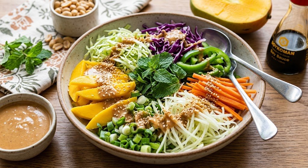 Thai mango and vegetable salad
